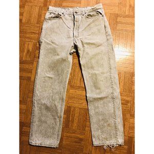 Vintage USA Levis Gray Acid Wash Mens 38x32 Button Fly Jeans Pants